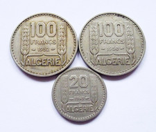 ALGERIA LOT X 3: 100 FRANCS 1950 + 1952, 20 FRANCS 1949, KM#91 KM#93