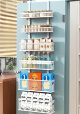 6-Tier Over The Door Pantry Organizer,Hanging Spice Rack,Over Door Adjustable