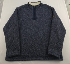 Orvis Mens Sweater 1/4 Zip Pullover Sherpa Lined Size XL