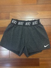 Nike Dri Fit Athletic Shorts Youth XL Grey Logo Comfort Stretch Girls