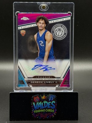 Dereck Lively II 2023-24 Topps Chrome RC Auto Certified Rookie Autograph Mavs