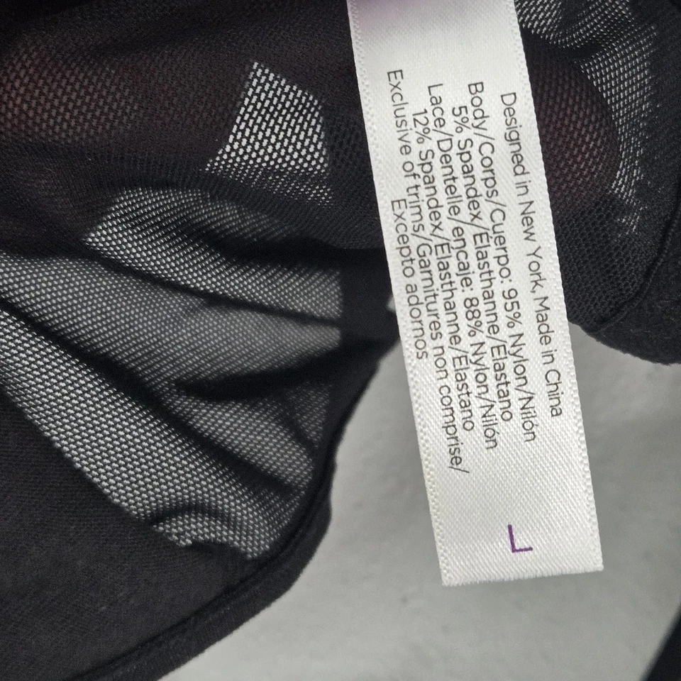 Sujetador Adore Me Mujer Grande Negro Ashleigh Tirantes Volantes Arnés Encaje Una Pieza Foto 4 de 4