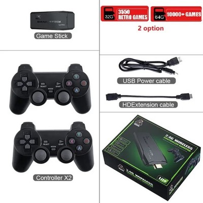 Wireless HDMI 4K TV Game Stick Console LITE Retro Games Gift