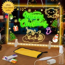 Lumiboard Led Drawing Board with 7 Colors,14"X10" Acrylic Dry Erase Board with L