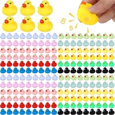 300 Pieces Mini Rubber Duck in Bulk Bath Toys Set Bulk Mini Colorful Ducks Ba...