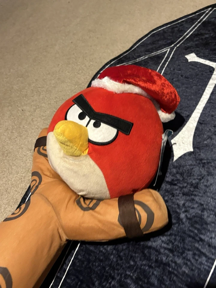 Gemmy Industries Rovio Angry Birds Red with Santa Hat Slingshot 2014 Rare w tags - Image 2 of 4
