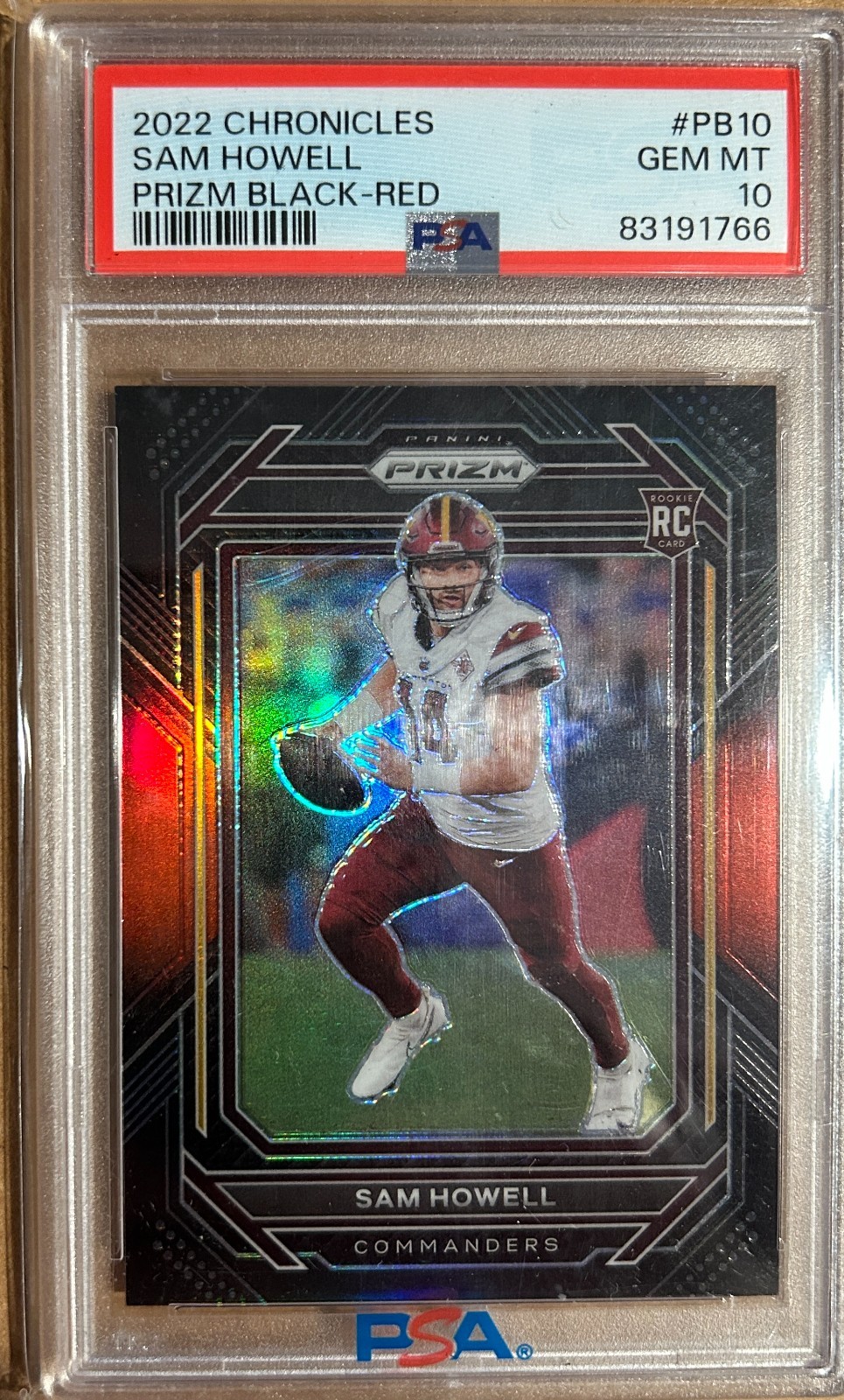 Sam Howell Panini Chronicles Prizm Black #PB10 Red