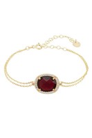Latelita Beatrice Oval Armband Roten Granat Gold