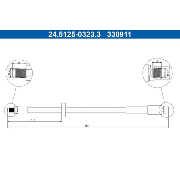 ATE 24.5125-0323.3 Bremsschlauch FüR Audi A6 C6 4F5 4F2 4FH-image