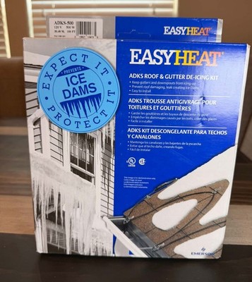Easy Heat ADKS-500 500W Electric Roof and Gutter De-Icing Heating Cable 100 ft