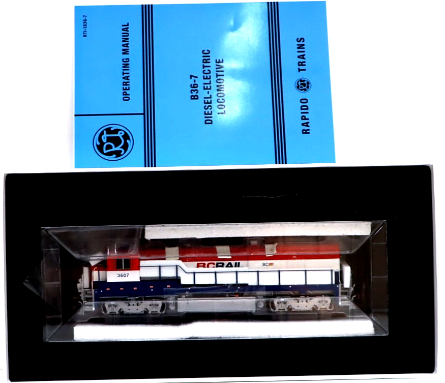 RAPIDO 18506 GE B36-7 - BCL BC RAIL #3607 DCC/SOUND w/DITCHLIGHTS