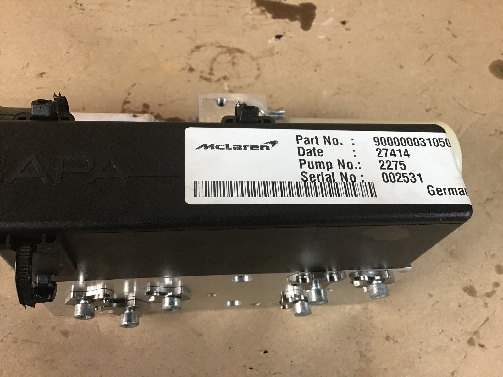 McLaren 650S 2015 Convertible Roof Top Lift Hydraulic Pump 15-17 :A