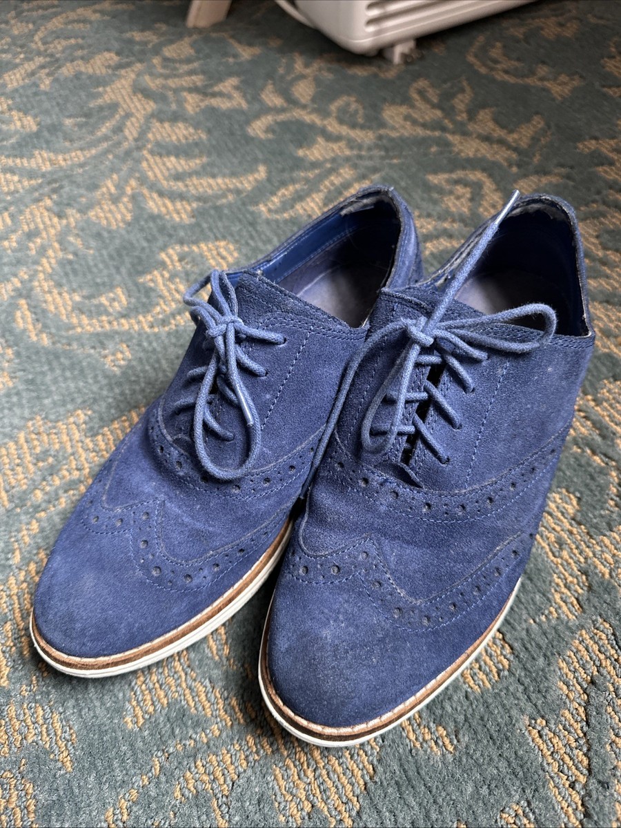 Cole Haan Grand.OS Navy and Royal Blue Lace Up Oxfords Cole Haan Original Grand Men main image 2