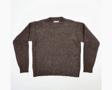 IMOGENE AND WILLIE Men's Size L Fisherman Crew Wool Knit Sweater Made in USA