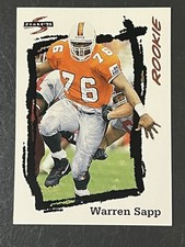 1995 Score Rookie Warren Sapp #267 Rookie RC HOF Plus Bonus Miami Hurricanes