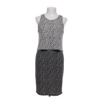 Vince Camuto, Maxikleid, Größe: M, Schwarz/Weiß/Mehrfarbig #4X3