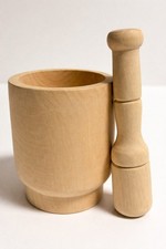 Kleiner Holz-Mörser mit Stößel Gewürzmörser aus Naturholz  Ø 6,5 cm  Höhe 8,6 cm