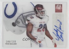 2012 Elite Rookie Hard Hats Signatures 140/199 Vick Ballard #56 Auto 0c2