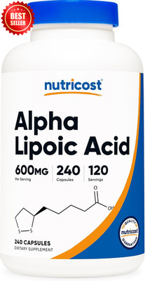 24O Caps Alpha Lipoic Acid 6OOmg ALA Antioxidant Veggie Capsules US