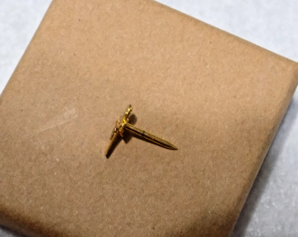 RGC Black Hills Gold Pendant 10K Cross Tie Tack Pin - Image 2 of 4