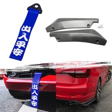 Difusor Canard divisor estilo JDM + correa de remolque apta para VW Jetta Passat Golf