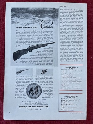 Vintage 1965 Print Ad Golden State Arms Corporation Centurion Advertisement
