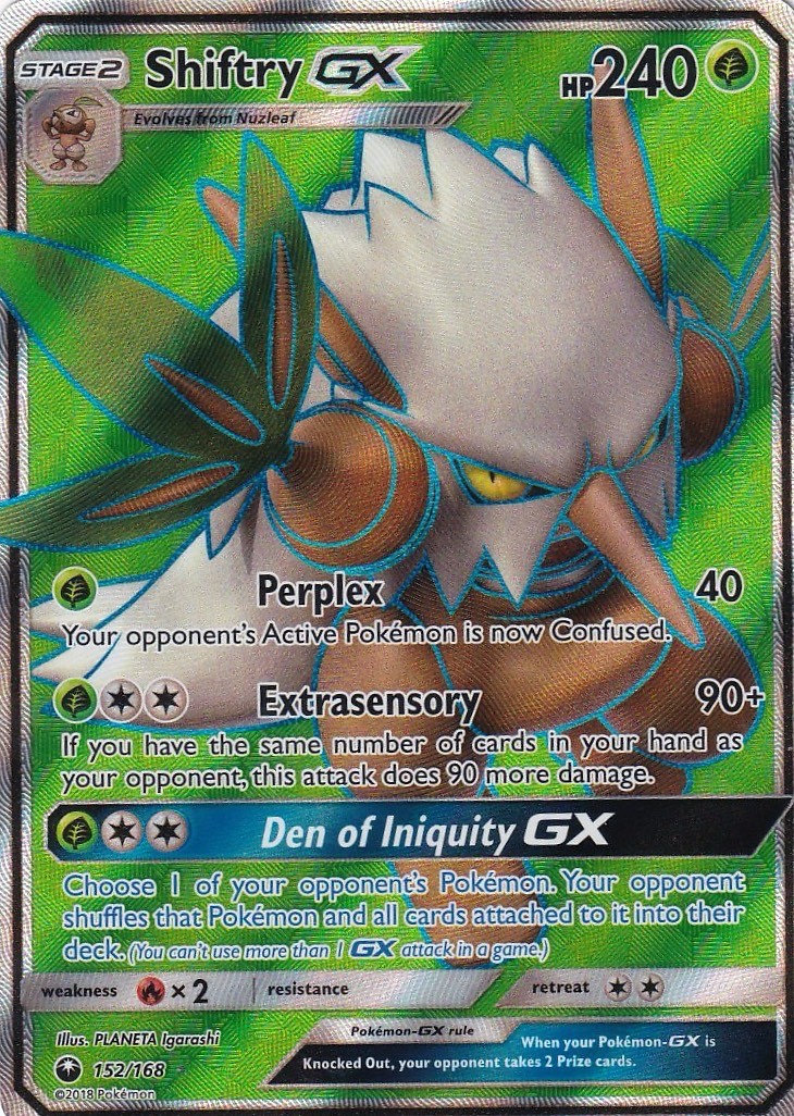Shiftry GX - 152/168 - Celestial Storm Full Art - LP - Pokemon