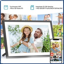 Digitaler HD Bilderrahmen 10.1 Zoll 32 GB Automatische Drehung Bilder Videos