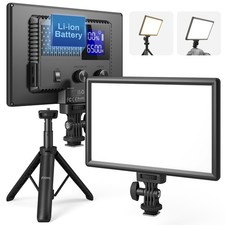 RALENO 9" LED Video Light, 2500K-6500K Camera Light with Desk Stand
