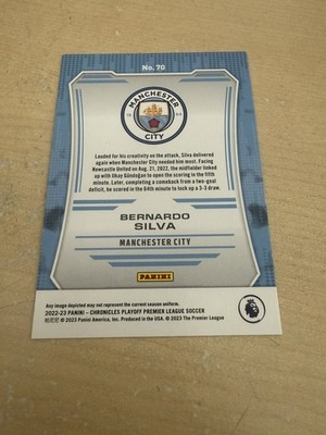 2022-23 Panini Chronicles Playoff Soccer Purple Astro Card - #70 Bernardo Silva 