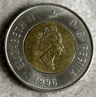 1996 Canada First Canadian Toonie $2 Two Dollar Coin Polar Bear