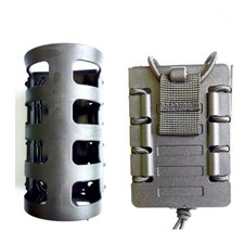 Tactical Water Bottle Holder Radio Pouch Quick Draw Rotating Belt Holster Black