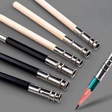 5 Pcs Lengthener Holder Wooden Pencil Extender Painting Drawing Tool Adjustable
