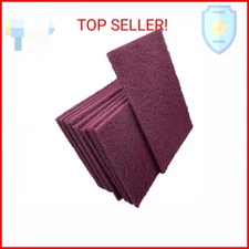 VSM 10-Pack: 6" x 9", Maroon - Very FIne, Non-Woven Hand Pad, Aluminum Oxide Gra