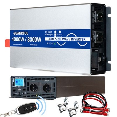 2000W - 8000W Reiner Sinus Wechselrichter 12V auf 230V Spannungswandler LCD