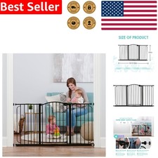 Pressure Mounted 30.5-58'' Baby Safety Gate - Walk-Through  Easy Install