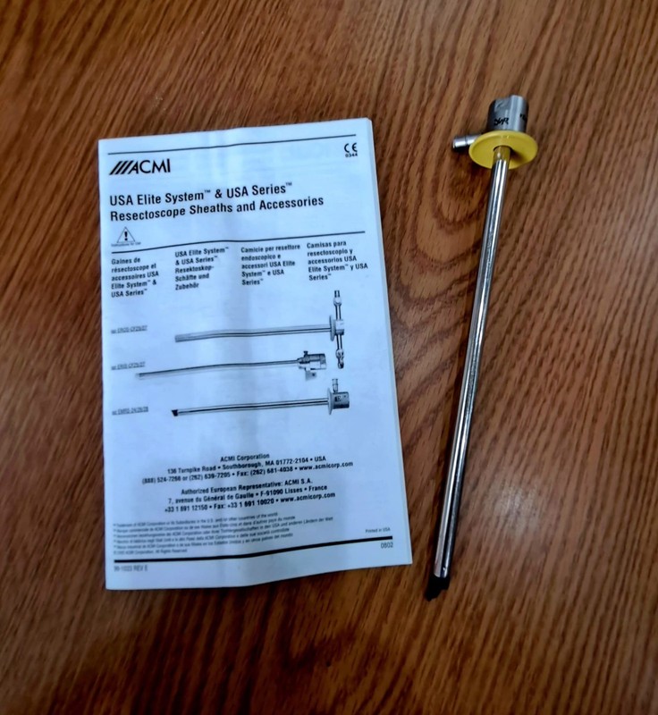 ACMI EMRS-24 USA Elite System Standard Resectoscope Metal Sheath 24 Fr Yellow Ur