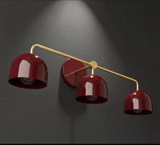 Mid-Century Modern Vanity Light Brass Bathroom Wall Sconce for Mirror Lighting