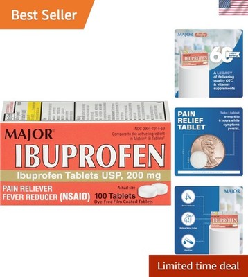 Dye-Free Ibuprofen Tablets 200 mg - Helps Temporarily Reduce Fevers - Offers ...