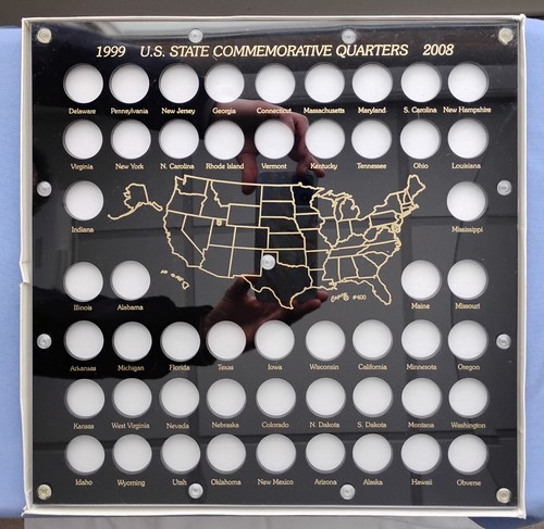 Capital Plastics Holder for 1999-2008 U.S. State Commemorative Quarters Black