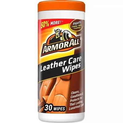 Armor All Leather Care Automotive Wipes - 30 Count - NEW