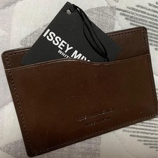 Issey Miyake Brown Leather Card Case 10cm x 7.5cm Luxury Card Accessory