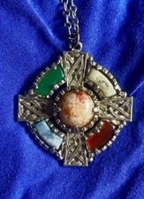 STUNNING CELTIC KNOT WORK AND GEMSTONE NECKLACE