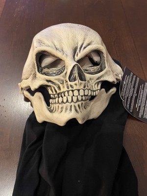 Adult Zagone Studios Hand Made  UV White Glow Sock Skull  Mask