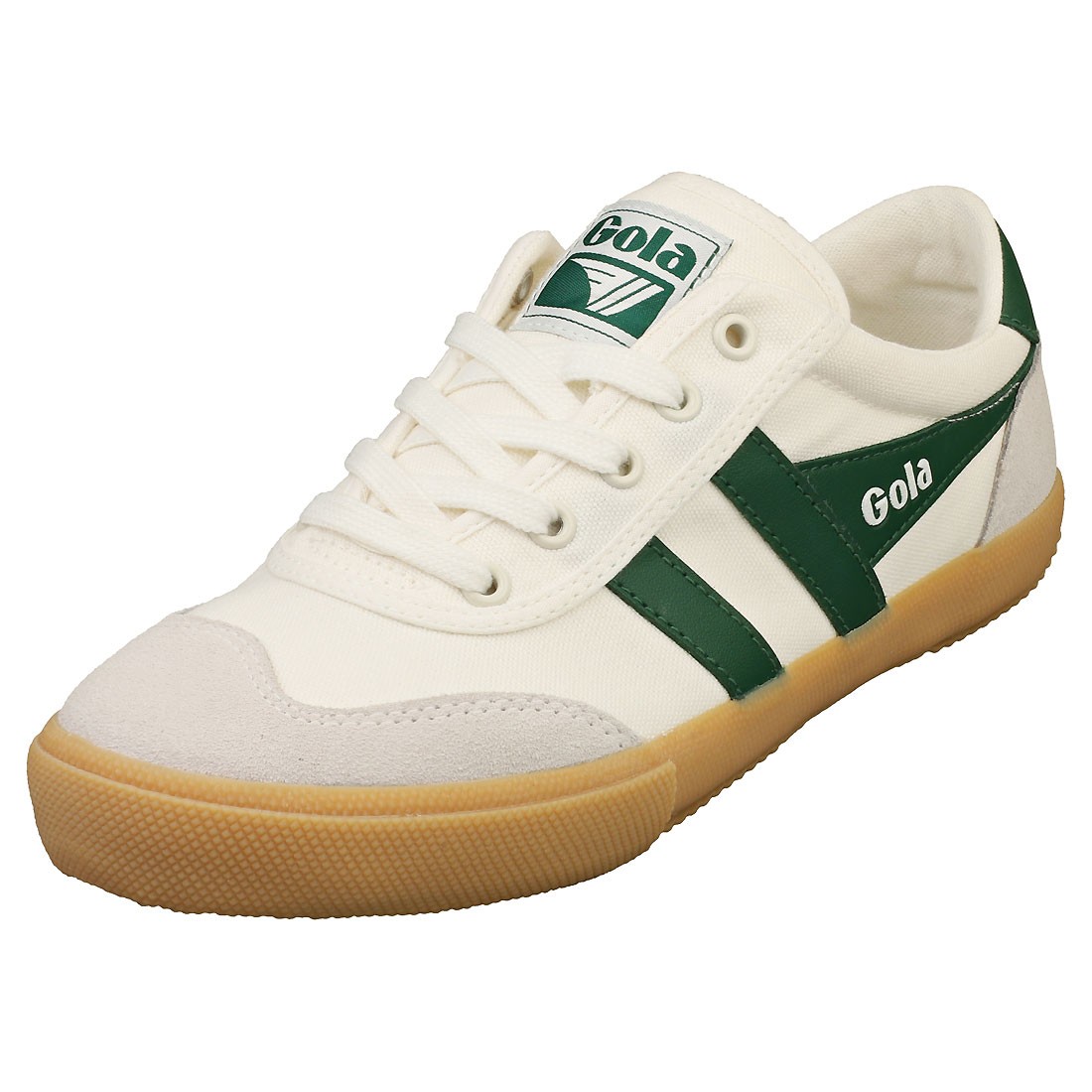 Gola Badminton Womens Casual Sneakers in Off White Green US