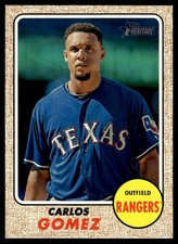 Carlos Gomez 2017 Topps Heritage #335 Texas Rangers 25703 Baseball Card