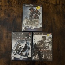 PlayStation 2 Medal Of Honor Games Lot Frontline Vanguard European Assault CIB