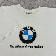 Vintage BMW T Shirt Mens Extra Large Graphic Logo USA Distressed Driving Machine
