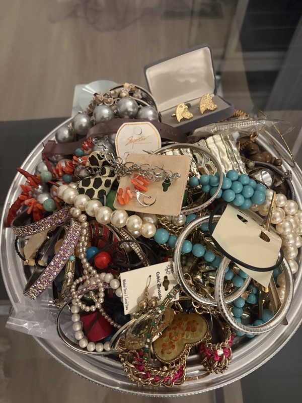 5 Lbs Of Vintage Costume Jewelry, Earrings, Necklaces, Bracelets, And More