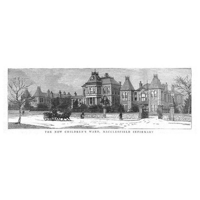 MACCLESFIELD The New Children's Ward at the Infirmary - Antique Print 1885